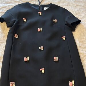 KATE SPADE Black Embellished Jewelled Dress